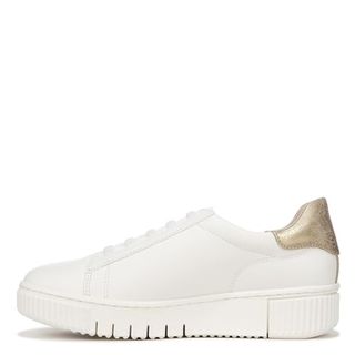 Naturalizer Soul Womens Tia-Stepin Elastic Slip on Sneaker White/gold Detail 8 M