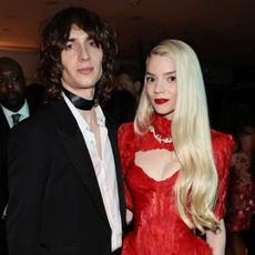 Anya Taylor-Joy and Malcolm McRae attend a gala performance of "Cabaret At The Kit Kat Club" featuring new cast members on March 28, 2024 in London, England.